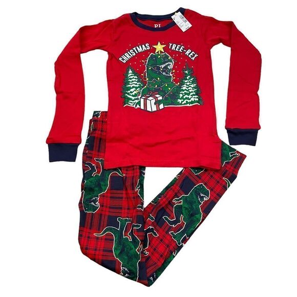 Brand New With Tags The Children’s Place‎ Christmas Tree-Rex Pajama Set - Picture 1 of 13
